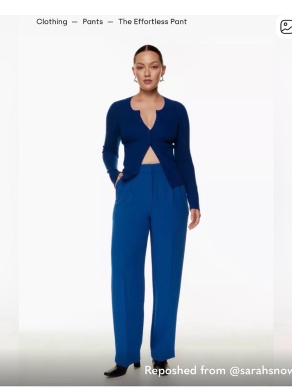 Aritzia The Effortless Pant in Royal Cobalt